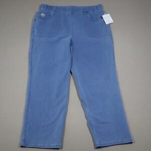 Dream Jeannes by Quacker Factory  Rhinestone Pocket Jeans with Elastic Waist - L